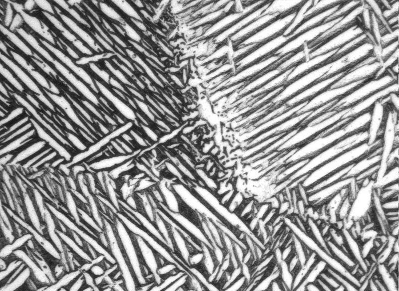  mikrostruktura α slitiny titanu