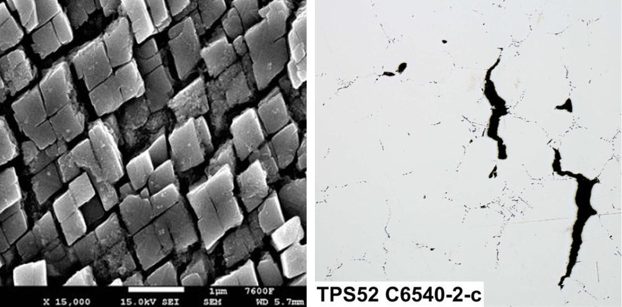An example of a nickel alloy microstructure cured with fine gamma phase particles